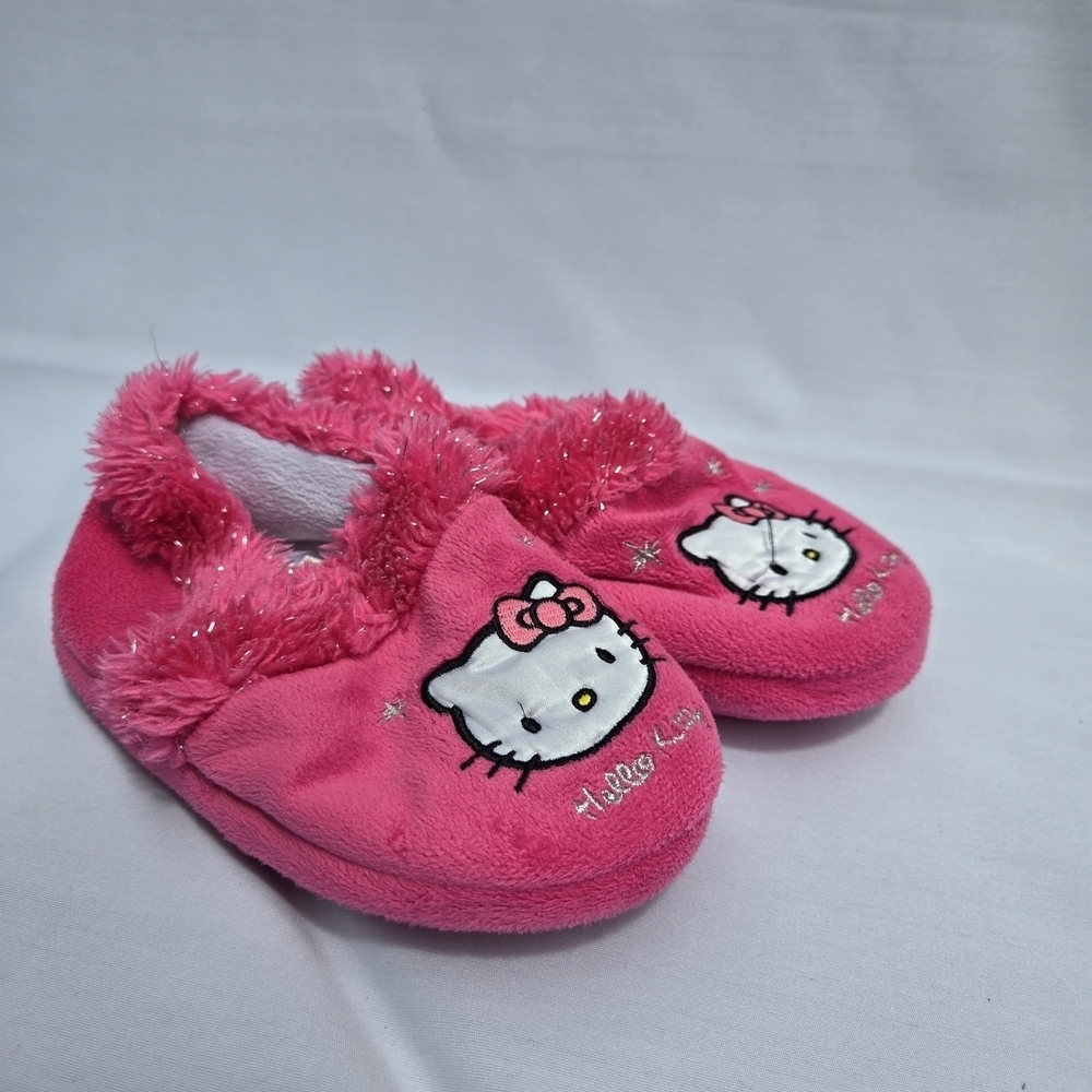 H&M Fuzzy Hello Kitty Pink Slippers Size 12.5 Kids